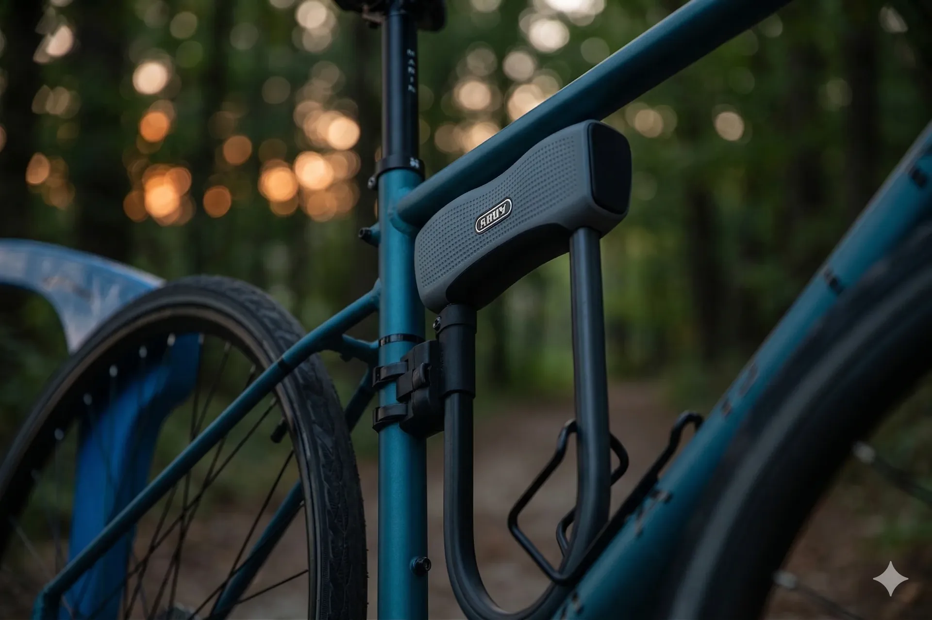 Antivol U fixé sur un vélo électrique en ville